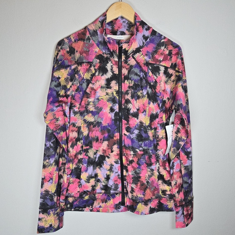 Isabella Activewear Women's Zip Up Athletic Workout Jacket Pockets Multi-Color